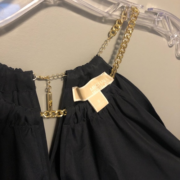 Michael Kors Navy Cold Shoulder Blouse - Picture 3 of 6